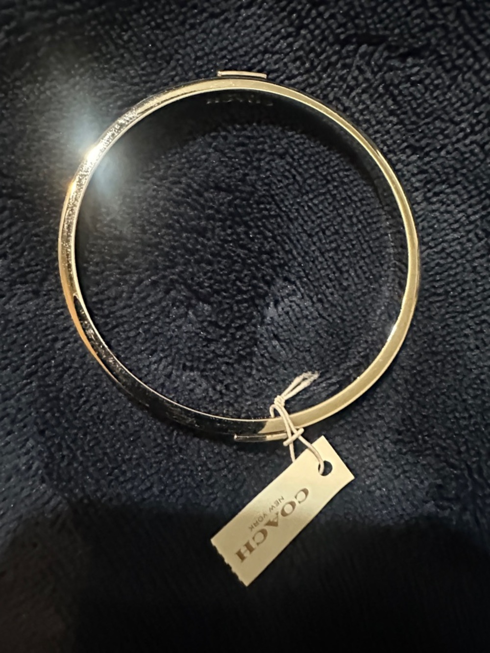 Coach Silver-Tone Bangle Bracelet - Picture 2 of 3